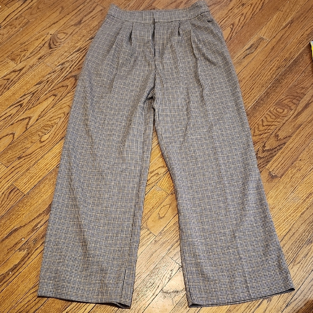 Steve Madden Blue and Tan Plaid Pants